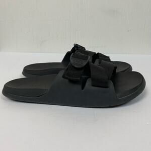 Chaco Chillos Black Slide Sandals Womens Size 10 Slip On Adjustable Water Shoes